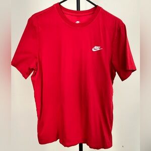 Nike Red Short Sleeve Swoosh Crew T-Shirt